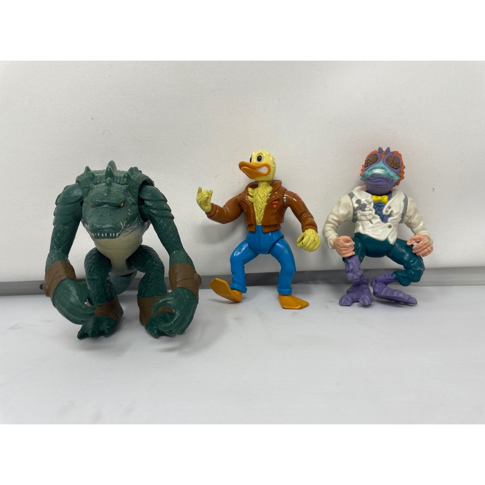Vintage TMNT Villains Lot – Leatherhead, Ace Duck,‎ Mutagen Man – 1989-90